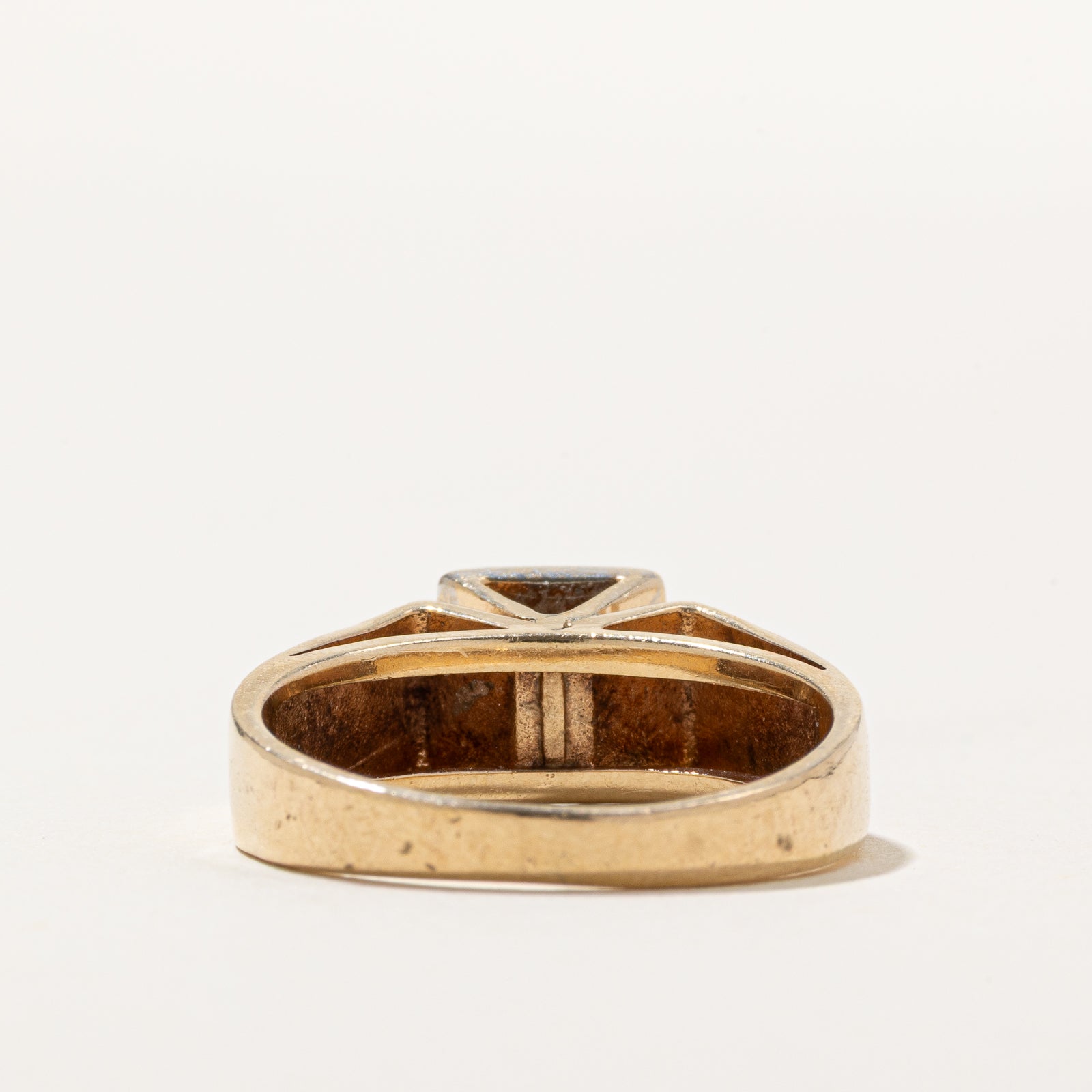 9K Star Set Diamond Signet Ring | 0.03ct | SZ 8.25