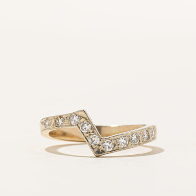 10K Diamond Zigzag Ring | 0.31ctw | SZ 6.25