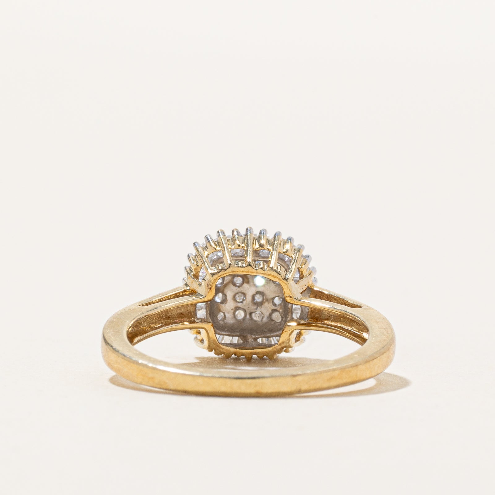 10K Diamond Grid Halo Ring | 0.35ctw | SZ 5
