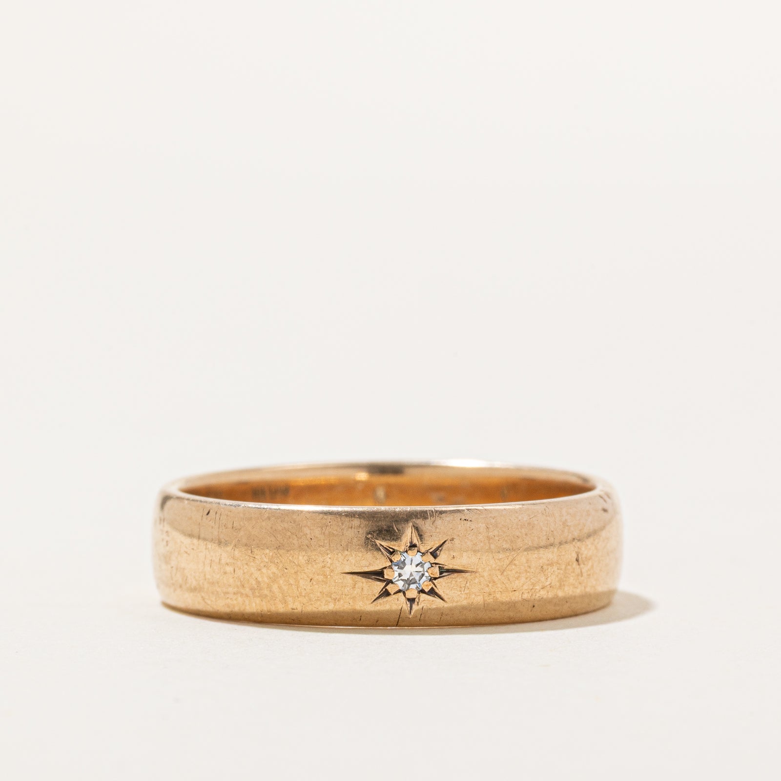 10K Star Set Diamond Band | 0.04ct | SZ 11.25
