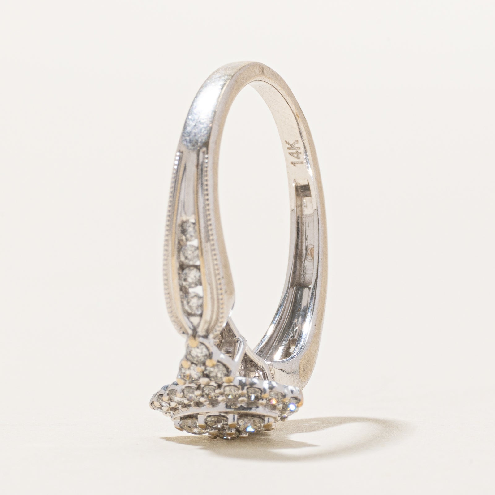 14K Marquise Shaped Diamond Cluster Ring | 0.33ctw | SZ 7