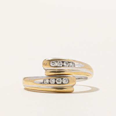 18K Channel Set Diamond Bypass Ring | 0.16ctw | SZ 6