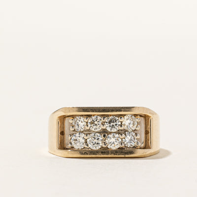 14K Double Row Diamond Ring | 0.63ctw | SZ 6
