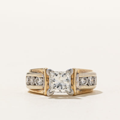 High Set Princess Cut Diamond Engagement Ring | 1.56ctw | SZ 3.5