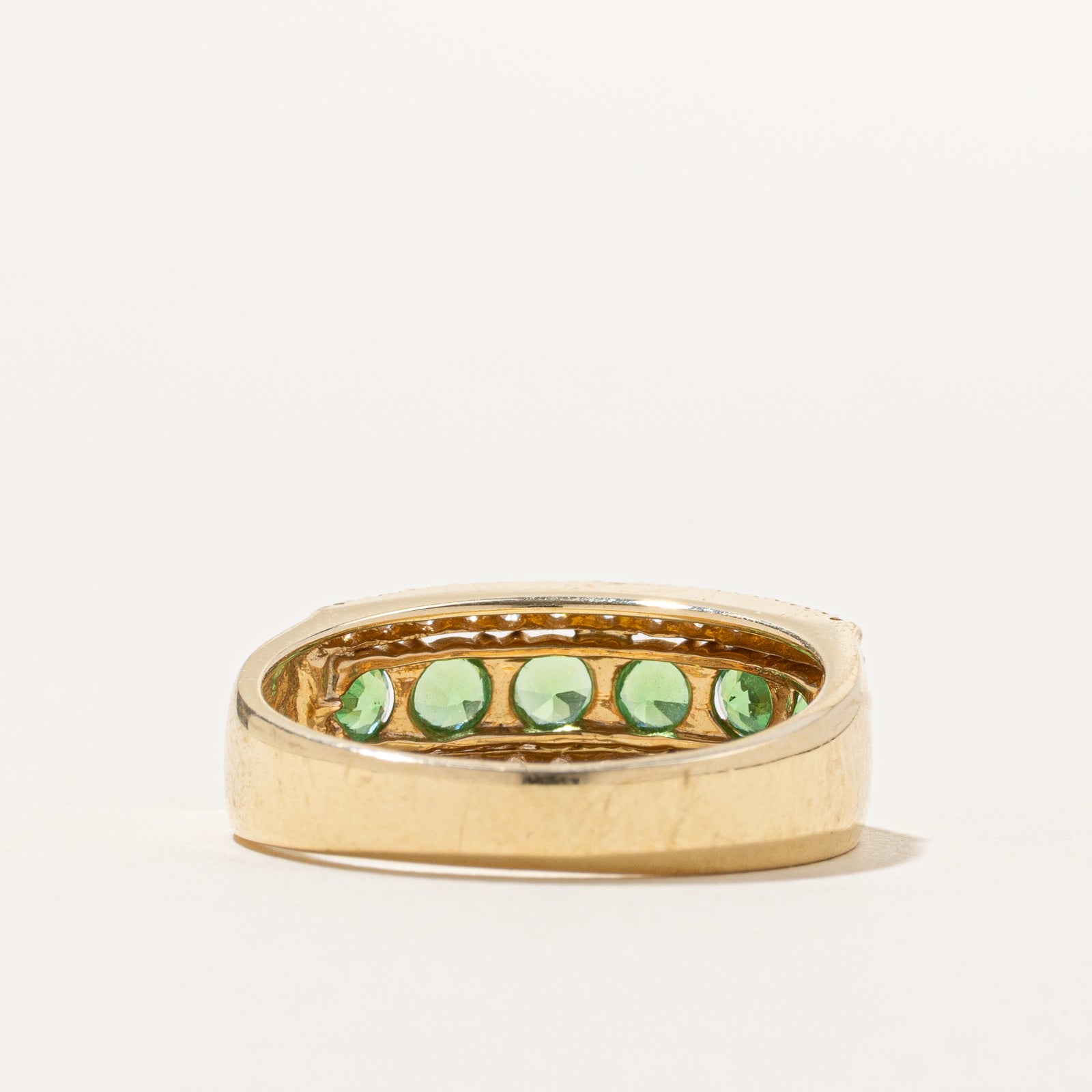 Tsavorite Garnet & Diamond Band | 0.83ctw, 0.26ctw | SZ 8.25