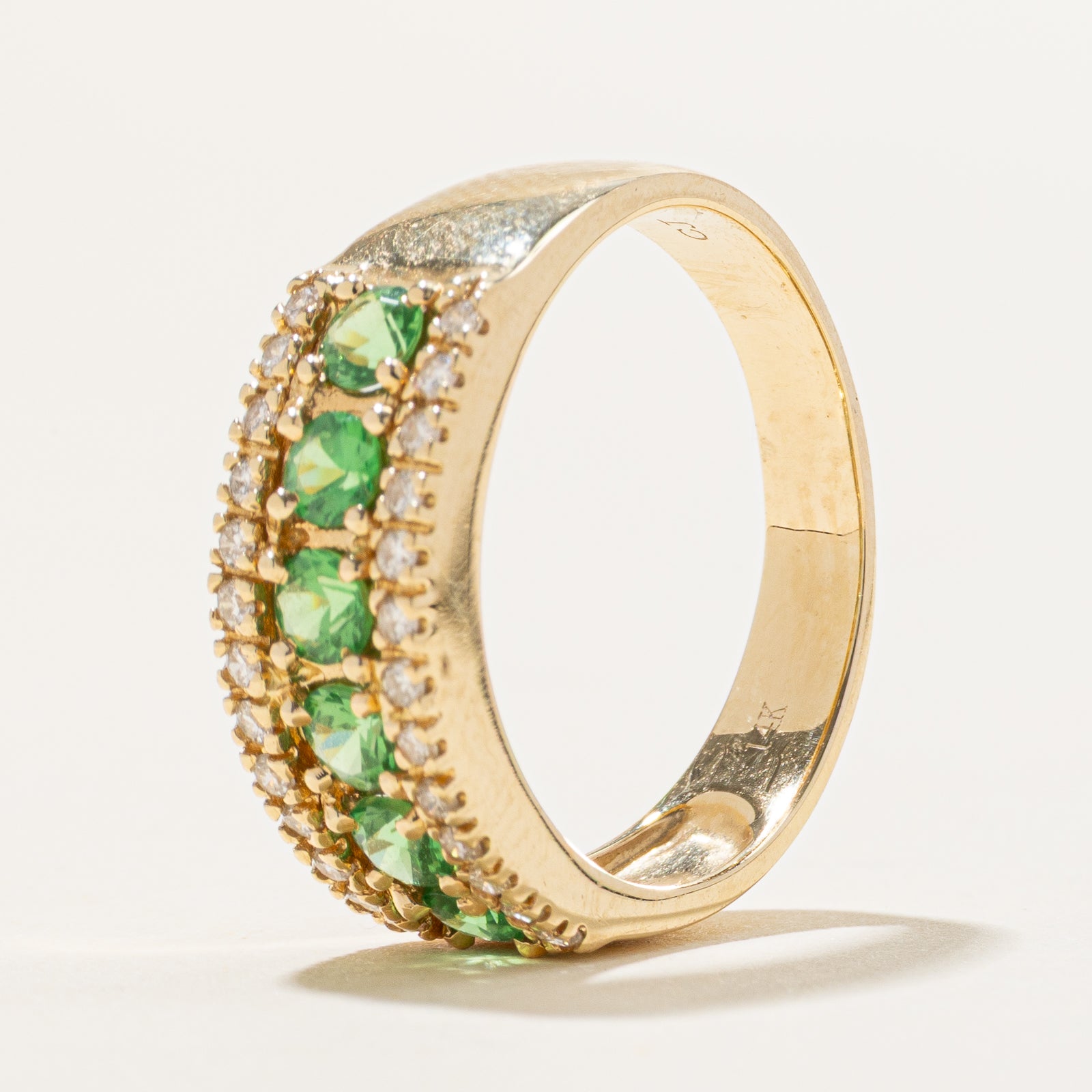 Tsavorite Garnet & Diamond Band | 0.83ctw, 0.26ctw | SZ 8.25