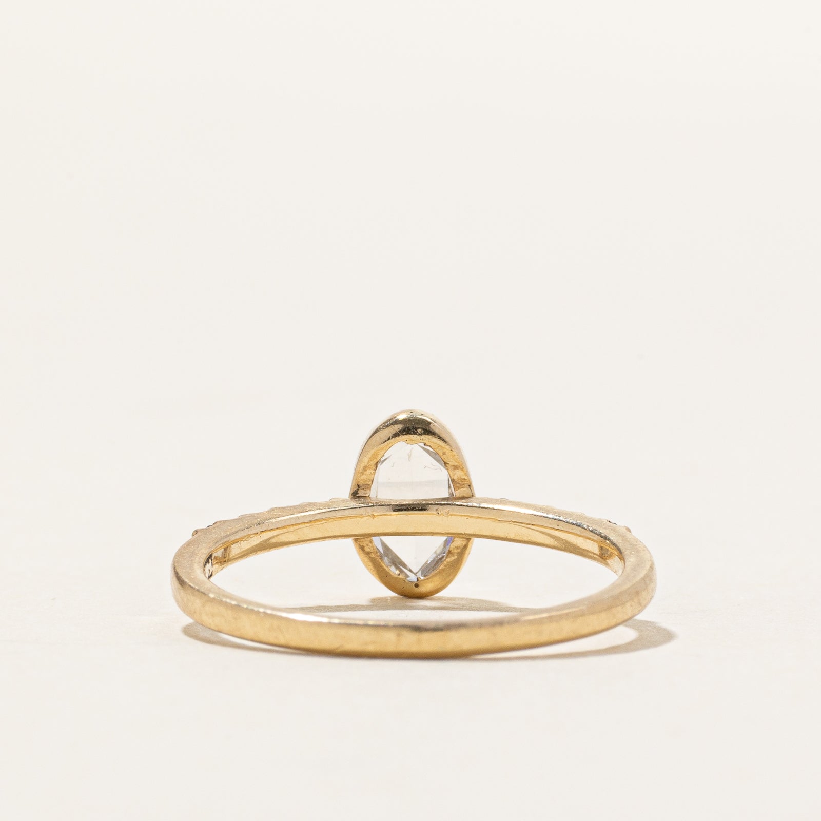 Oval Rose Cut Diamond Engagement Ring | 0.58ctw | SZ 5.75