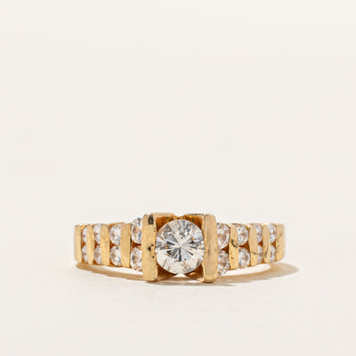 Channel Set Diamond Engagement Ring | 0.75ctw | SZ 5