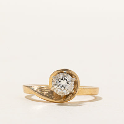 Solitaire Diamond Swirl Engagement Ring | 0.55ct | SZ 5.75