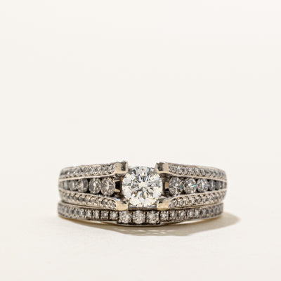 Diamond Tapered Wedding Ring Set | 1.16ctw | SZ 6.5