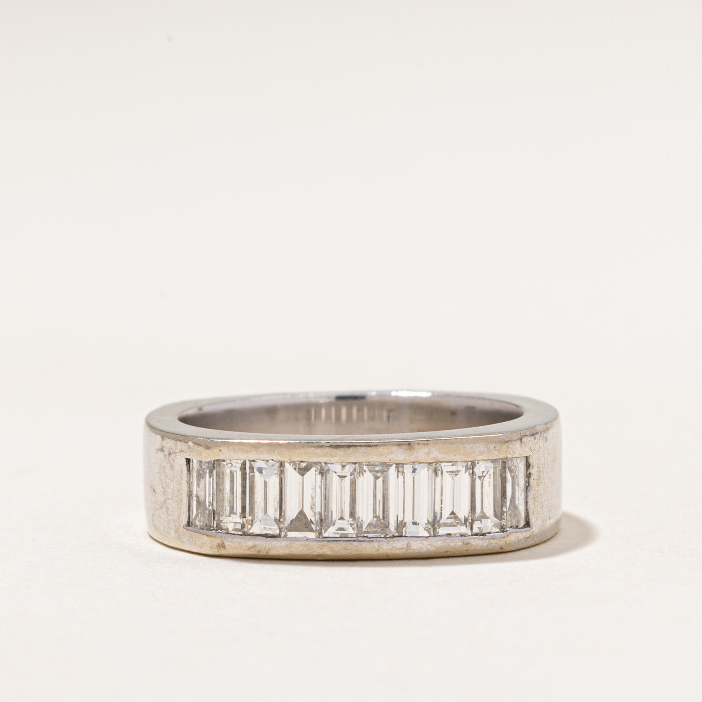 Baguette Cut Diamond Soft Square Band | 1.40ctw | 6.45mm | SZ 8.5