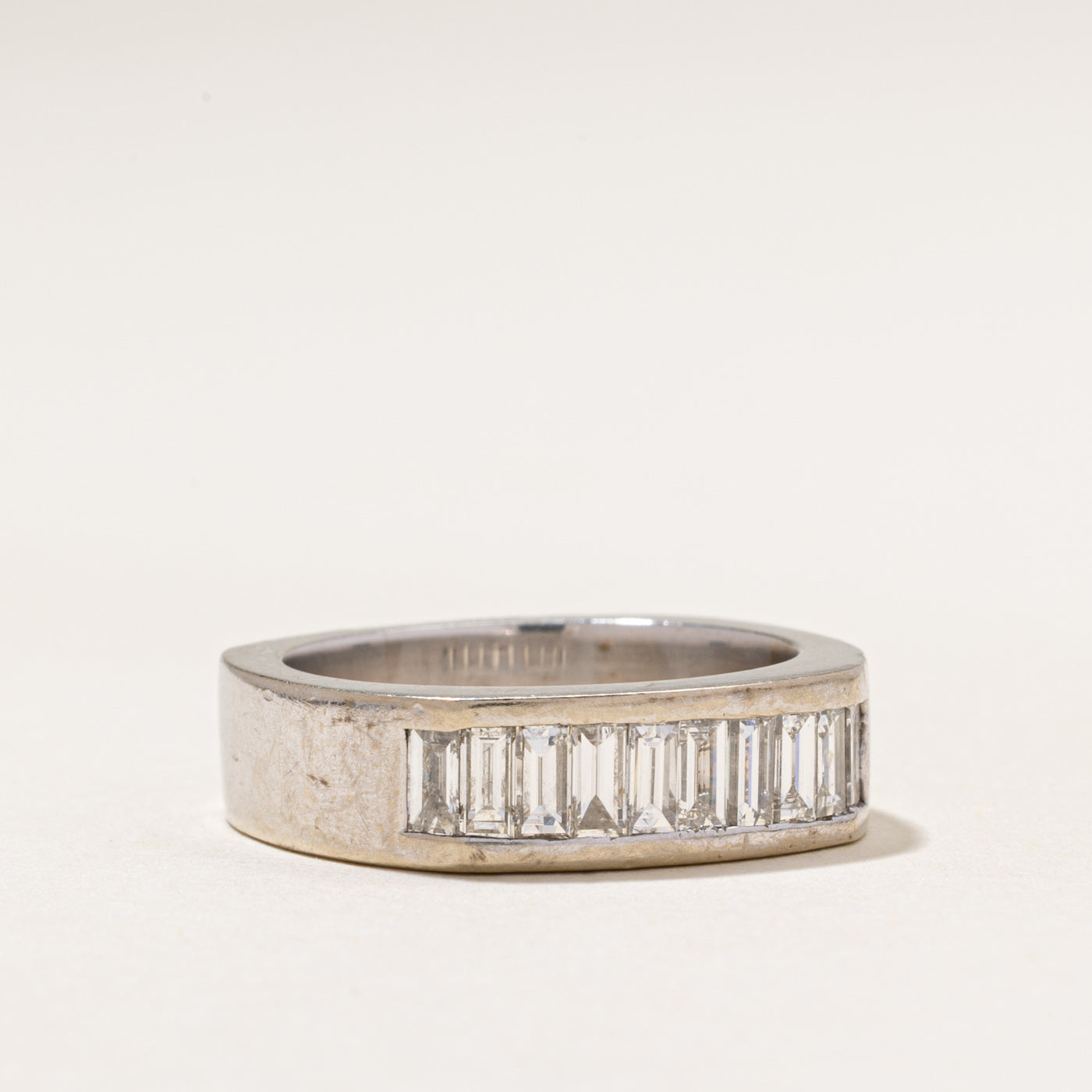 Baguette Cut Diamond Soft Square Band | 1.40ctw | 6.45mm | SZ 8.5