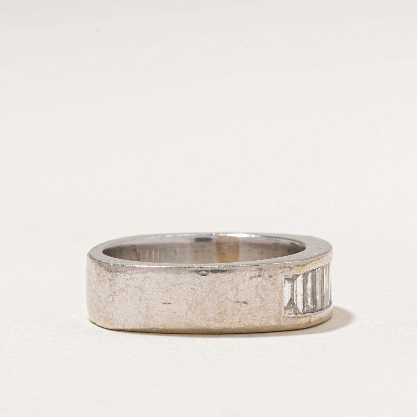 Baguette Cut Diamond Soft Square Band | 1.40ctw | 6.45mm | SZ 8.5