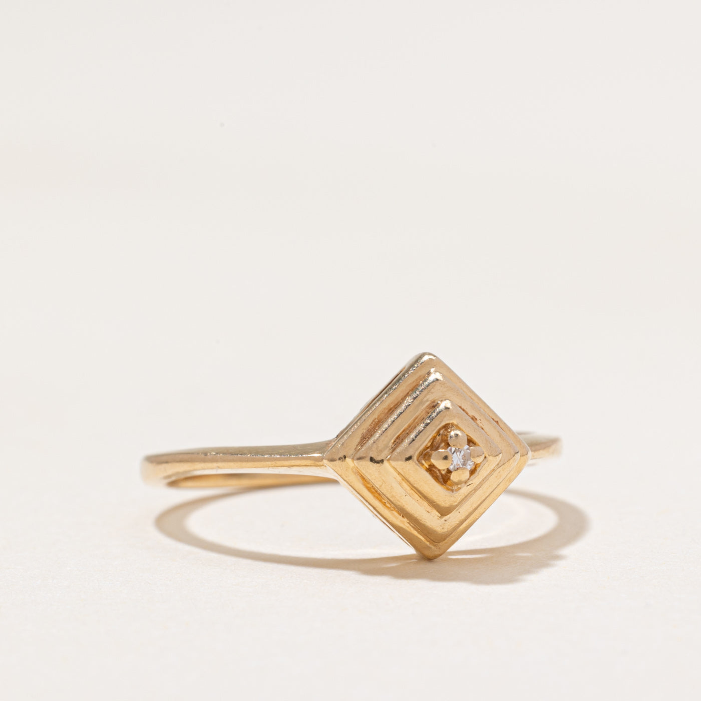 Single Stone Diamond Geometric Ring | SZ 7.25