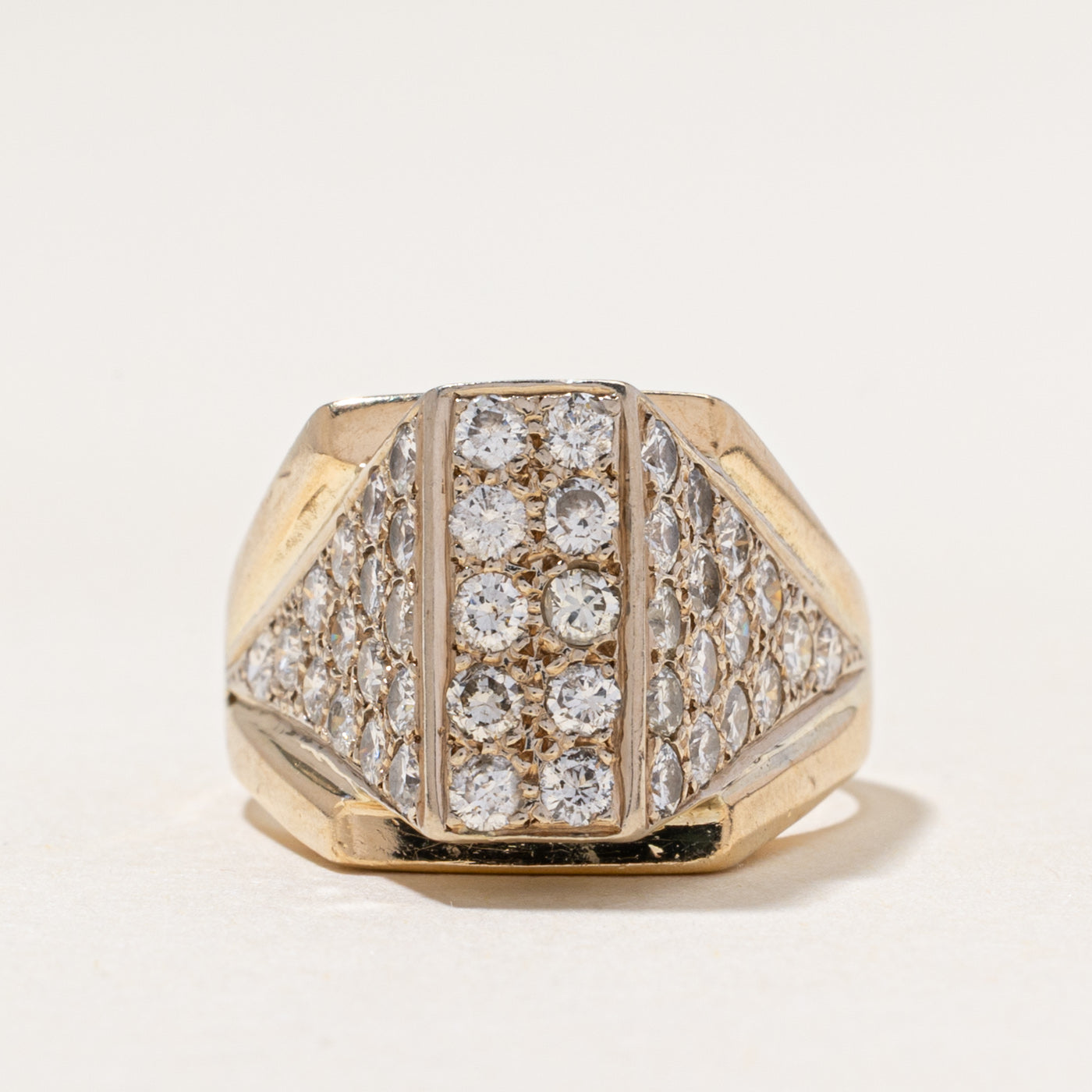 Diamond Geometric Grid Cocktail Ring | 2.25ctw | SZ 5.75