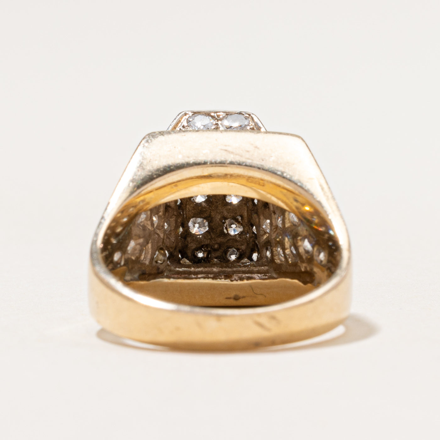 Diamond Geometric Grid Cocktail Ring | 2.25ctw | SZ 5.75