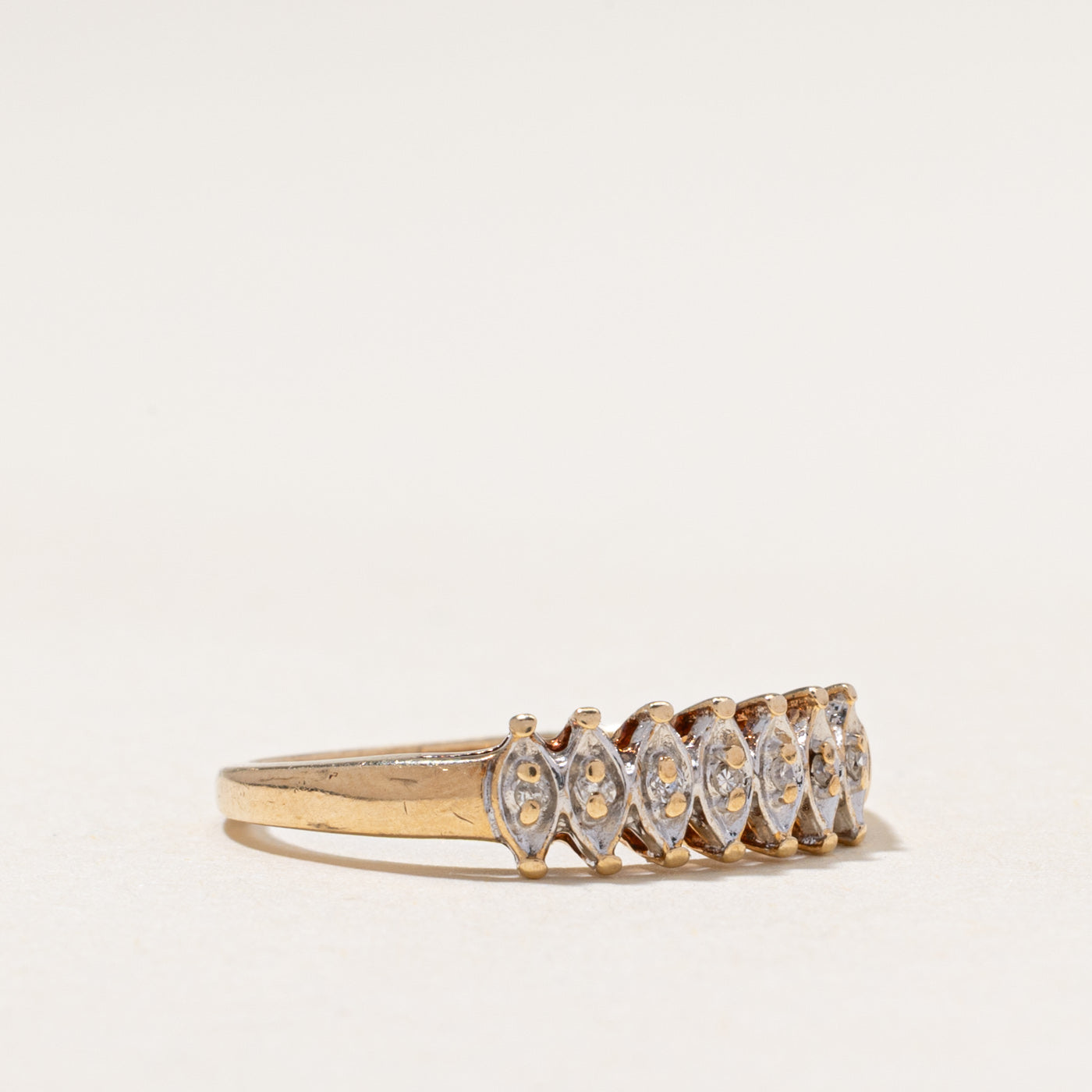 10k Diamond Marquise Design Ring | 0.04ctw | SZ 6.5