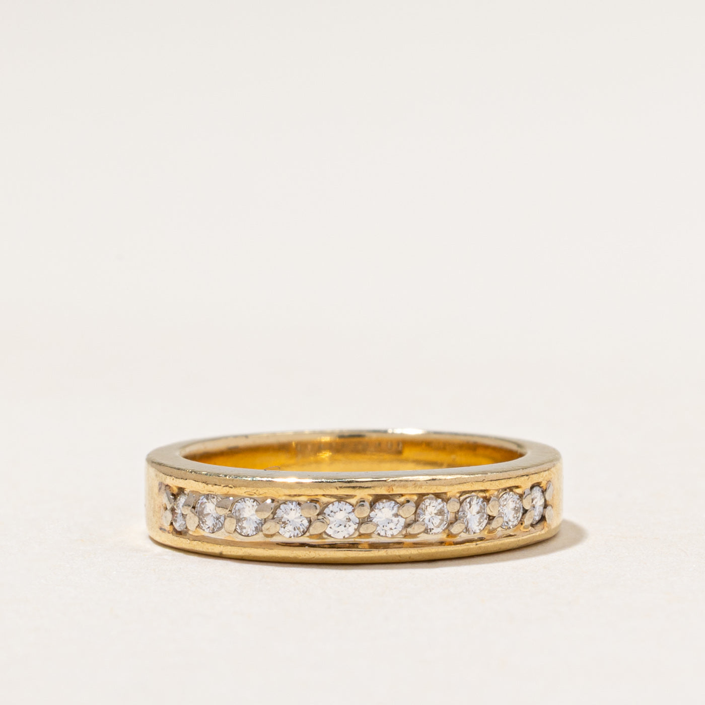 18k Semi Eternity Diamond Band | 0.25ctw | 3.90mm | SZ 5