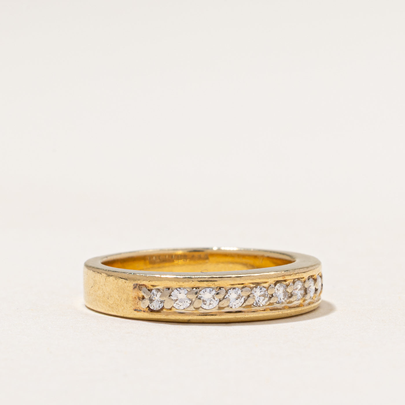 18k Semi Eternity Diamond Band | 0.25ctw | 3.90mm | SZ 5