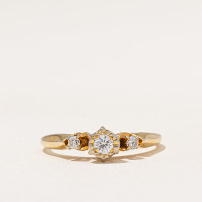 Illusion Set Three Stone Diamond Ring | 0.17ctw | SZ 6.25