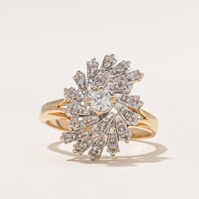 Diamond Cluster Cocktail Ring | 0.33ctw | SZ 6.25