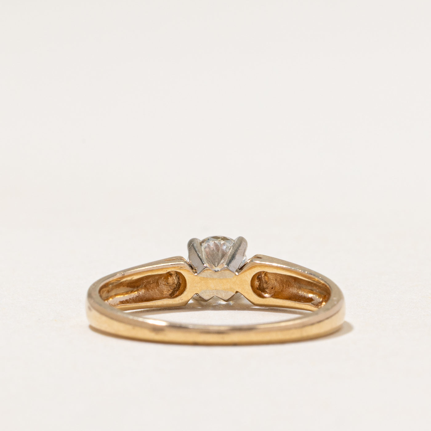 Solitaire Diamond Reverse Tapered Ring | 0.33ct | SZ 5.25