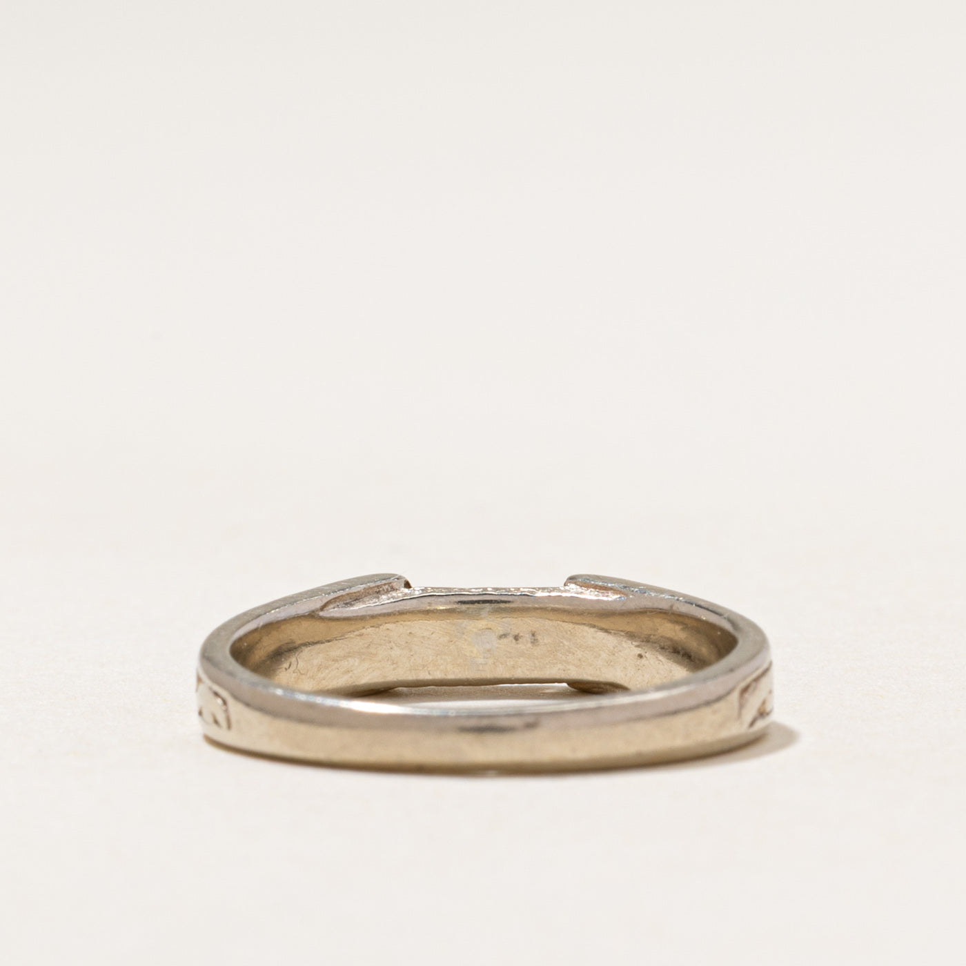 Two Stone Diamond Embossed Ring | 0.04ctw | SZ 6