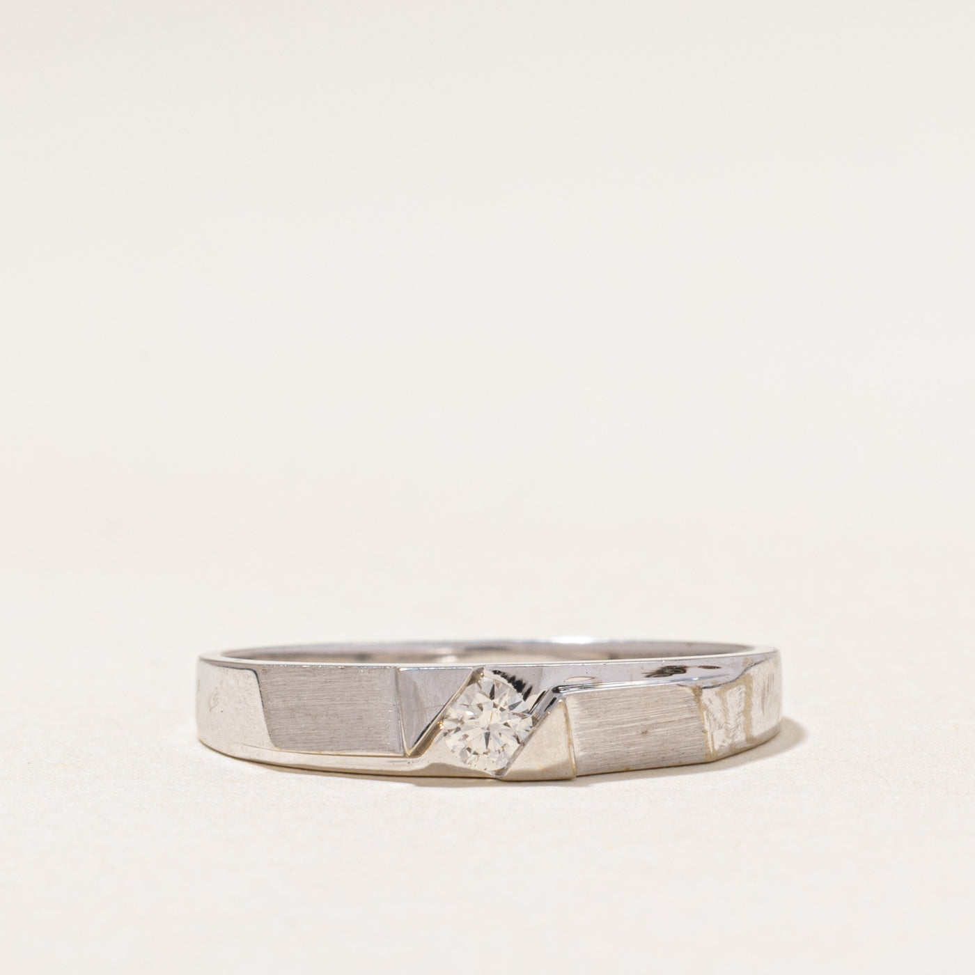 Solitaire Diamond Geometric Ring | 0.09ct | SZ 8