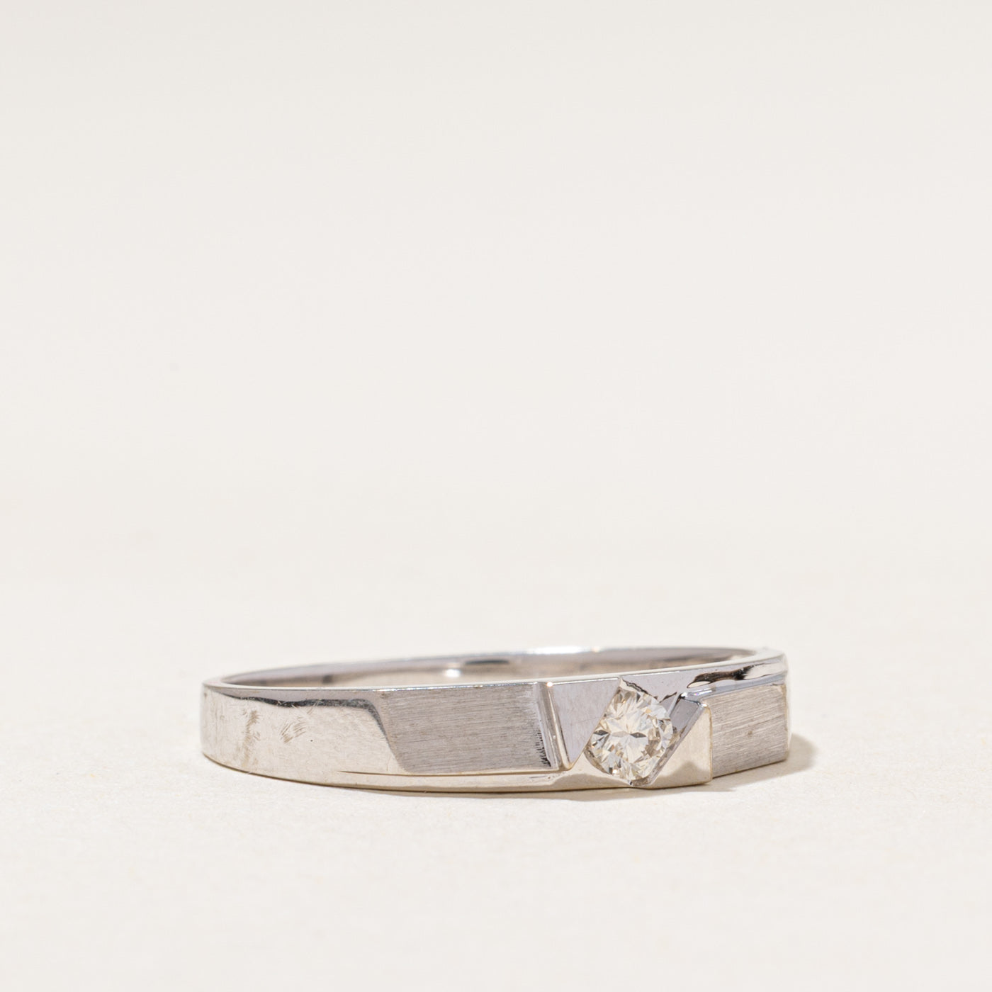 Solitaire Diamond Geometric Ring | 0.09ct | SZ 8