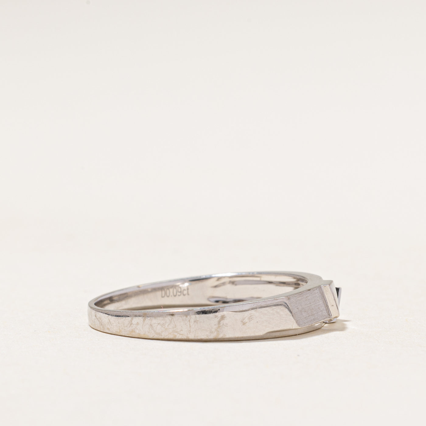 Solitaire Diamond Geometric Ring | 0.09ct | SZ 8
