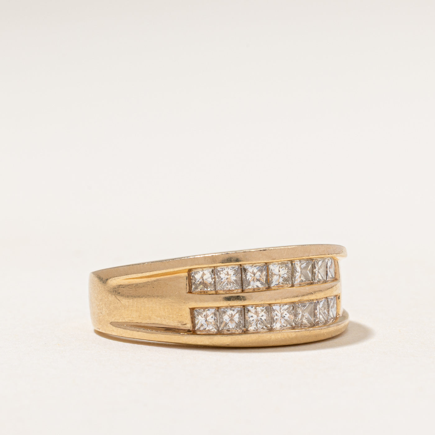 Channel Set Double Row Diamond Ring | 1.20ctw | SZ 10