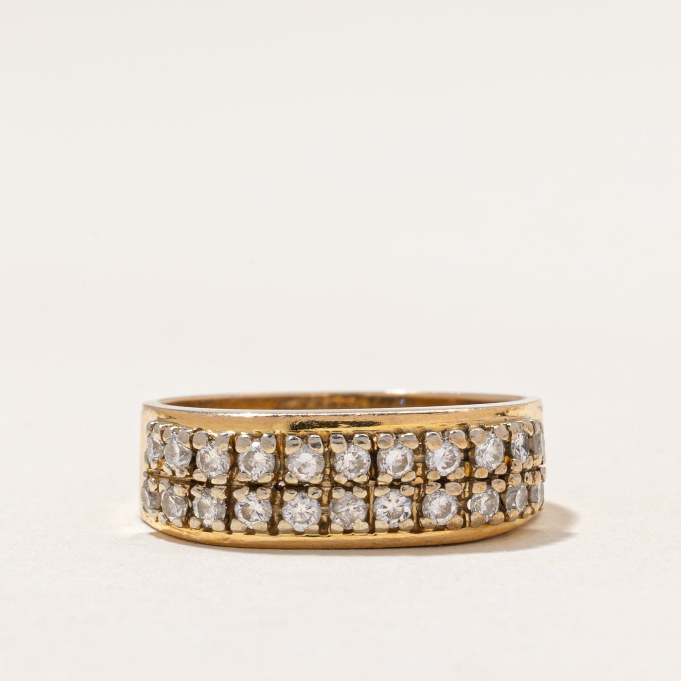 18k Double Row Diamond Ring | 0.55ctw | SZ 6