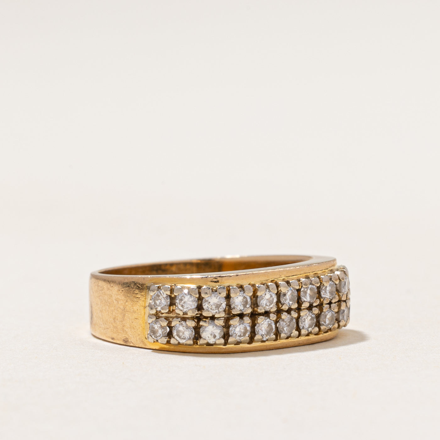 18k Double Row Diamond Ring | 0.55ctw | SZ 6
