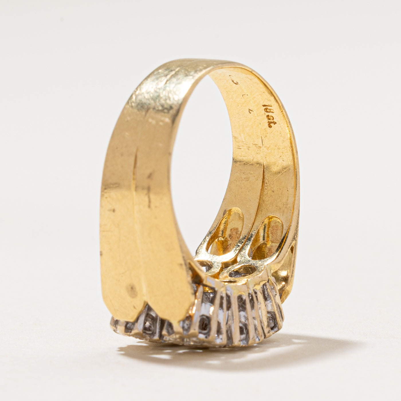 Double Row Diamond Starburst Ring | 0.40ctw | SZ 7.25