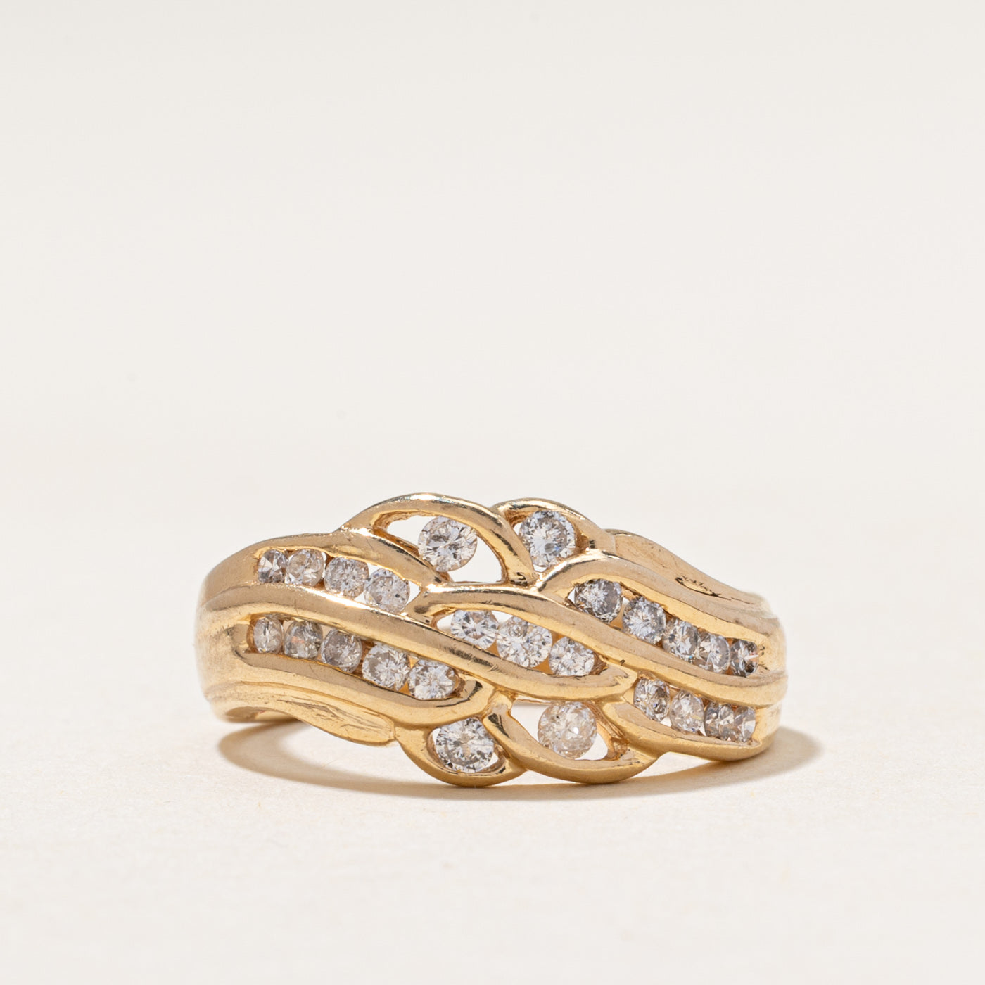 Channel Set Diamond Waterfall Ring | 0.60ctw | SZ 5.5