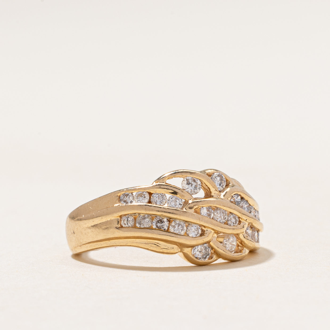 Channel Set Diamond Waterfall Ring | 0.60ctw | SZ 5.5
