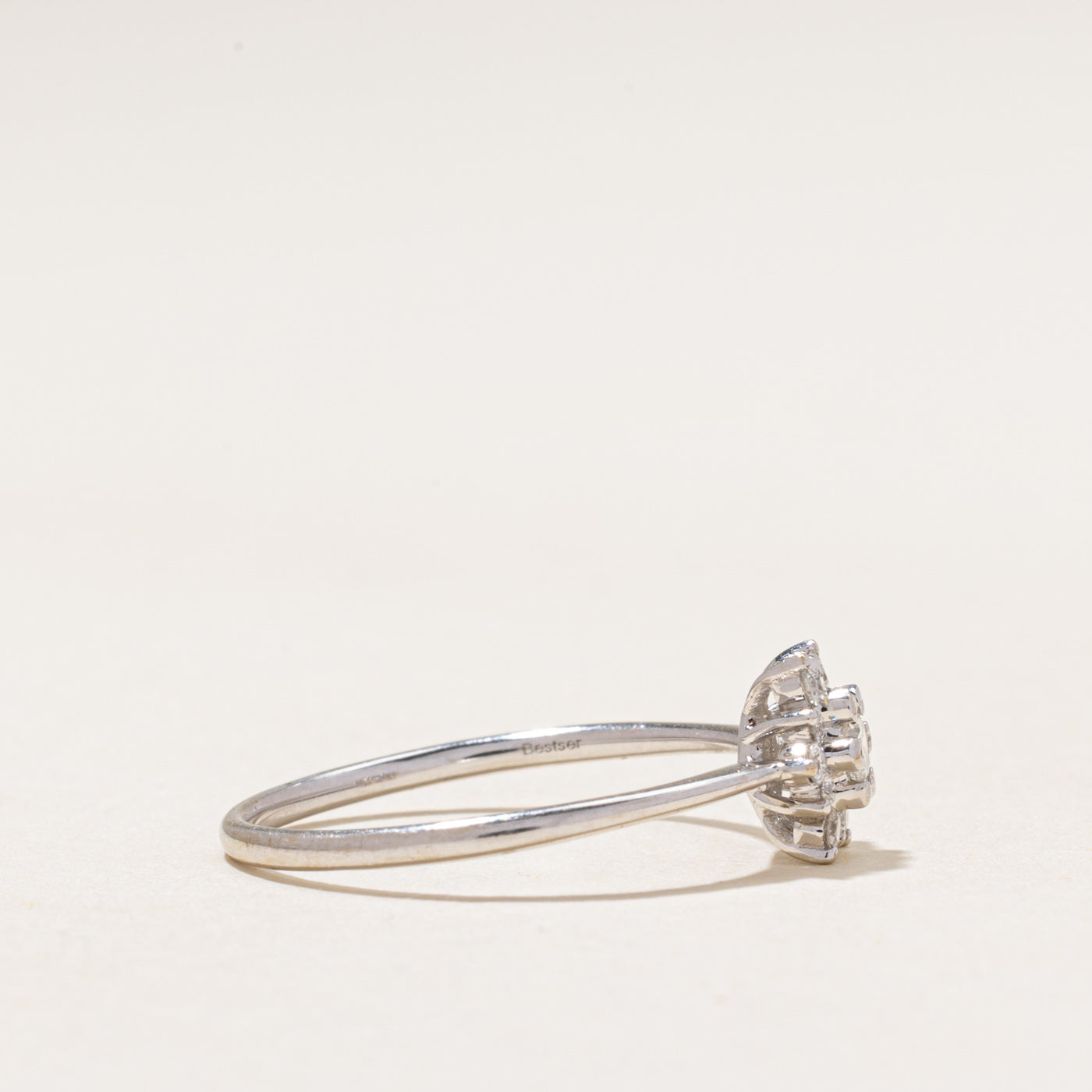 18k Diamond Petal Halo Ring | 0.23ctw | SZ 6.25