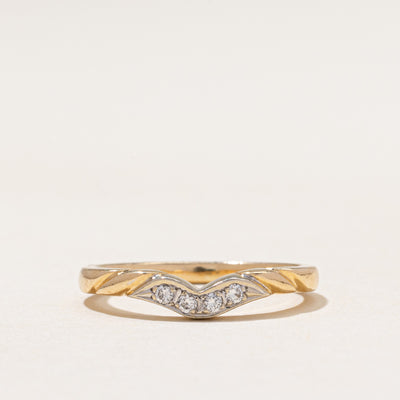 Two Tone Diamond Contour Ring | 0.08ctw | SZ 5.75