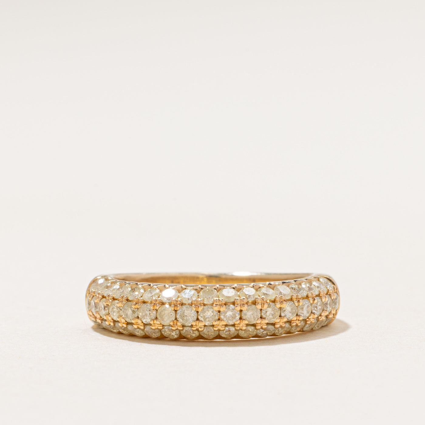 Multi Row Diamond Dome Ring | 1.08ctw | SZ 7.5