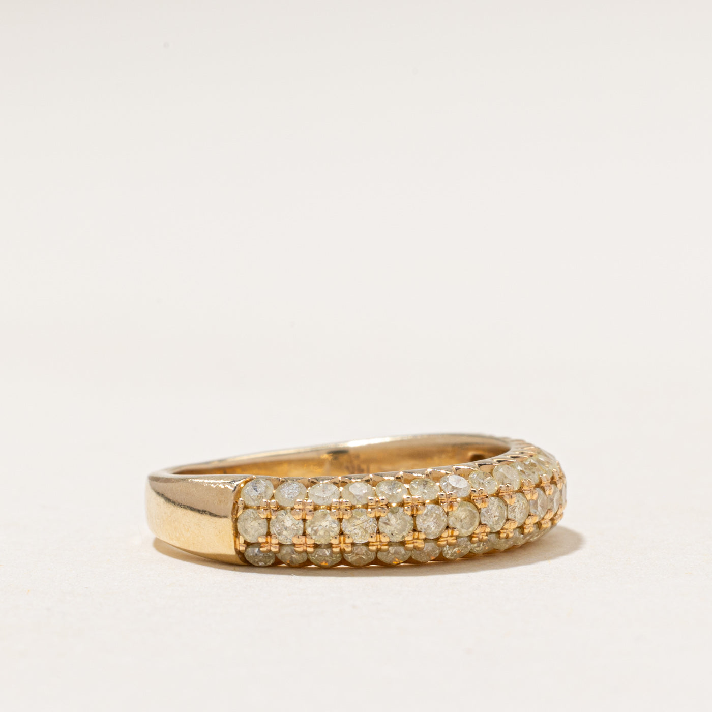 Multi Row Diamond Dome Ring | 1.08ctw | SZ 7.5