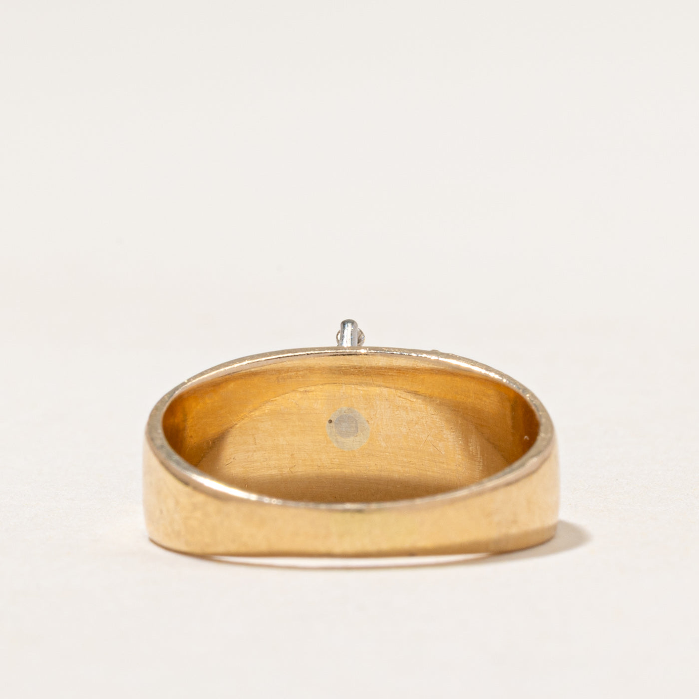 High Set Diamond Petal Textured Ring | 0.23ctw | SZ 5.5