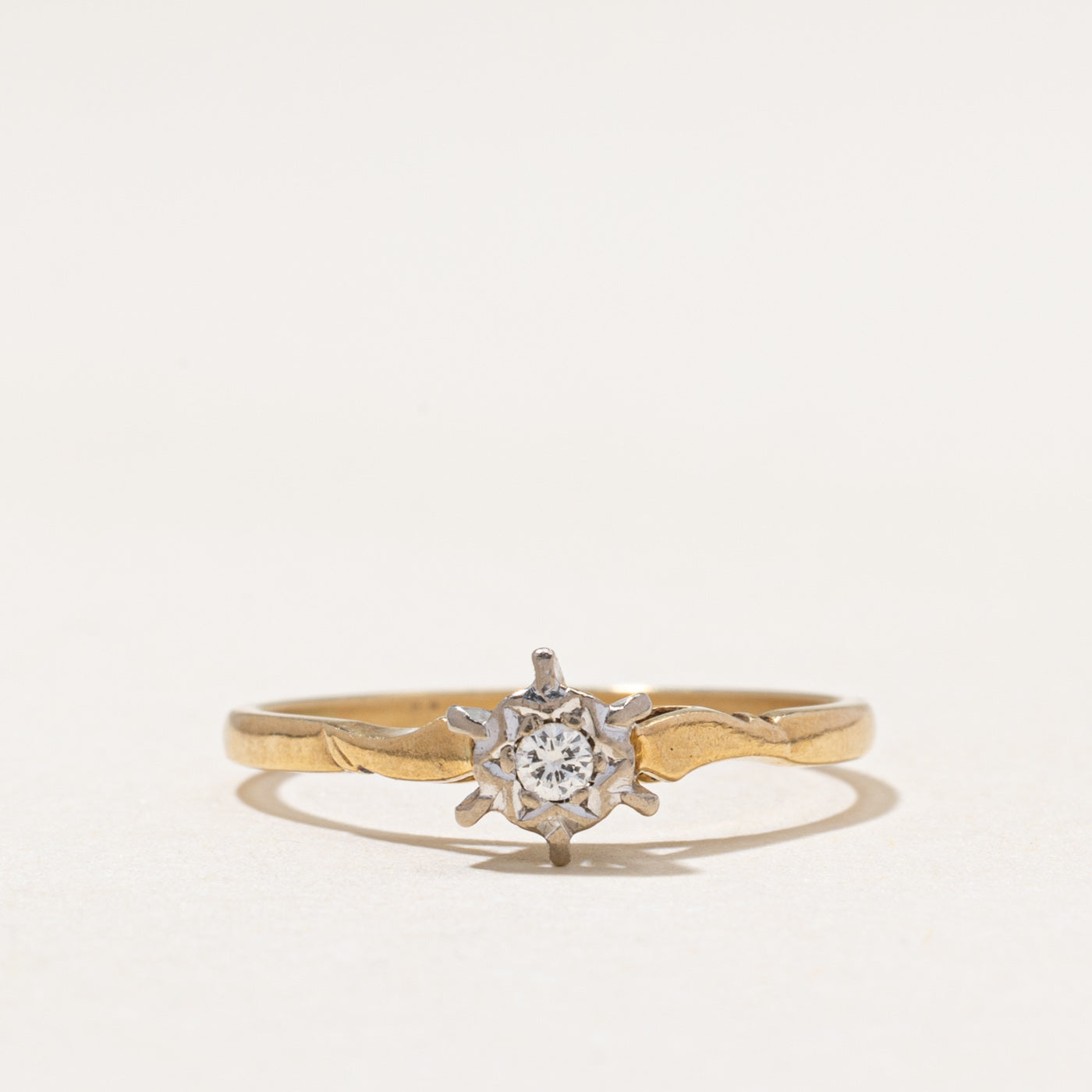 Illusion Set Solitaire Diamond Ring | 0.05ct | SZ 6.75