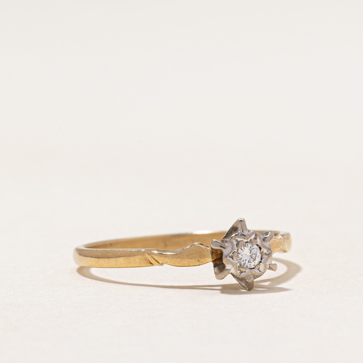 Illusion Set Solitaire Diamond Ring | 0.05ct | SZ 6.75
