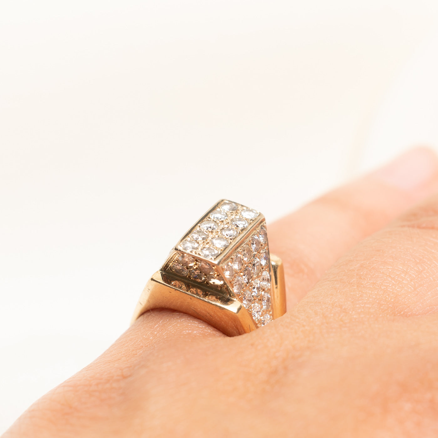 Diamond Geometric Grid Cocktail Ring | 2.25ctw | SZ 5.75
