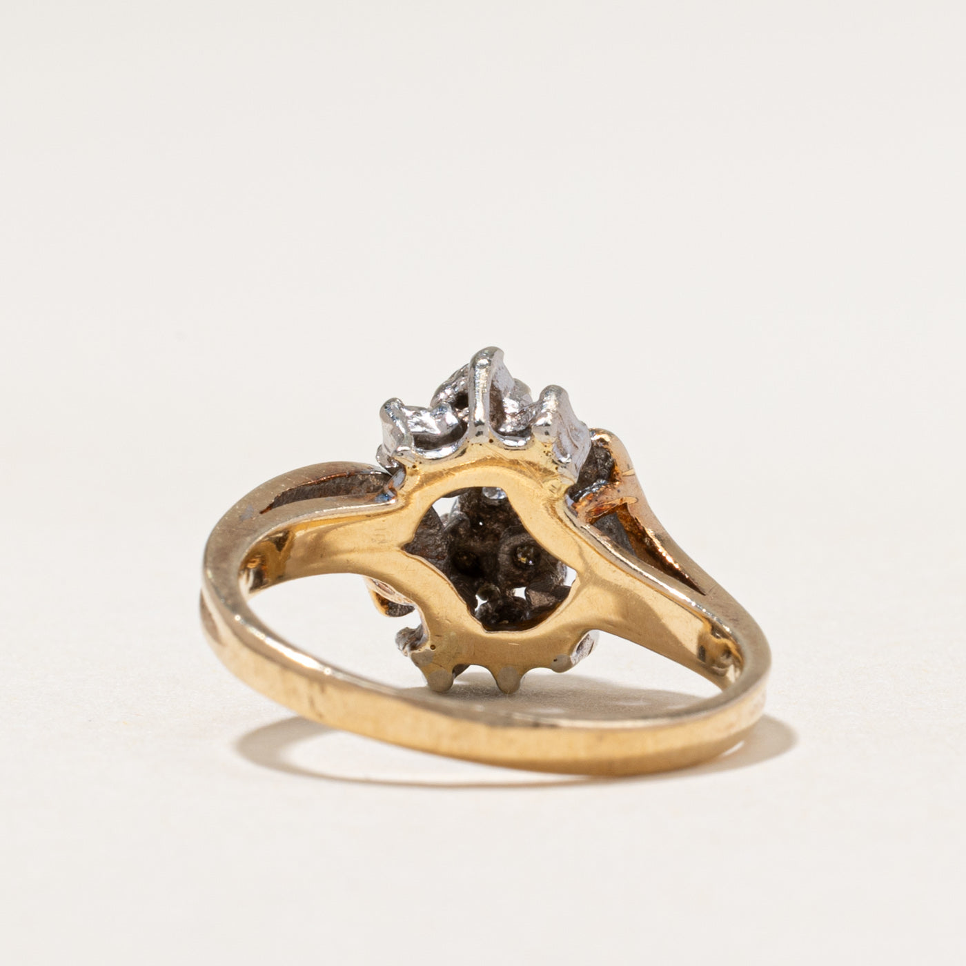 Diamond Cluster Bypass Ring | 0.19ctw | SZ 6.25
