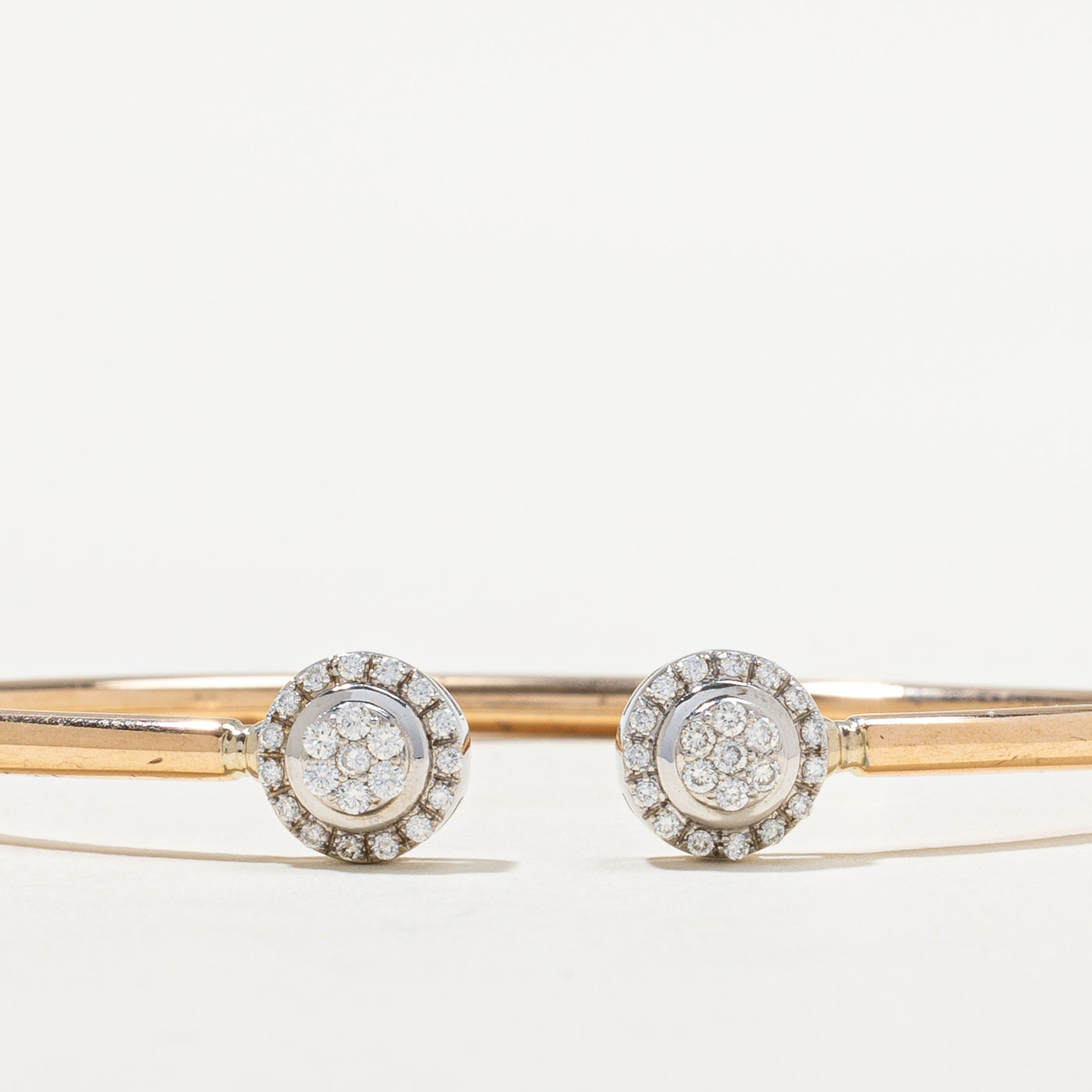 Diamond Halo Open Bangle | 0.42ctw | 7"