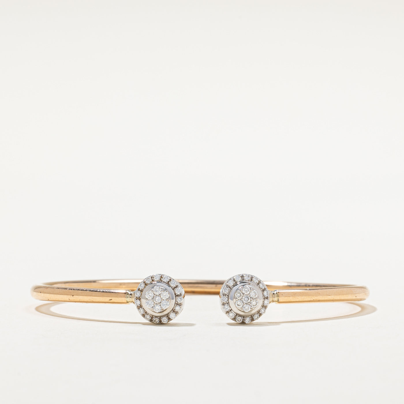 Diamond Halo Open Bangle | 0.42ctw | 7"