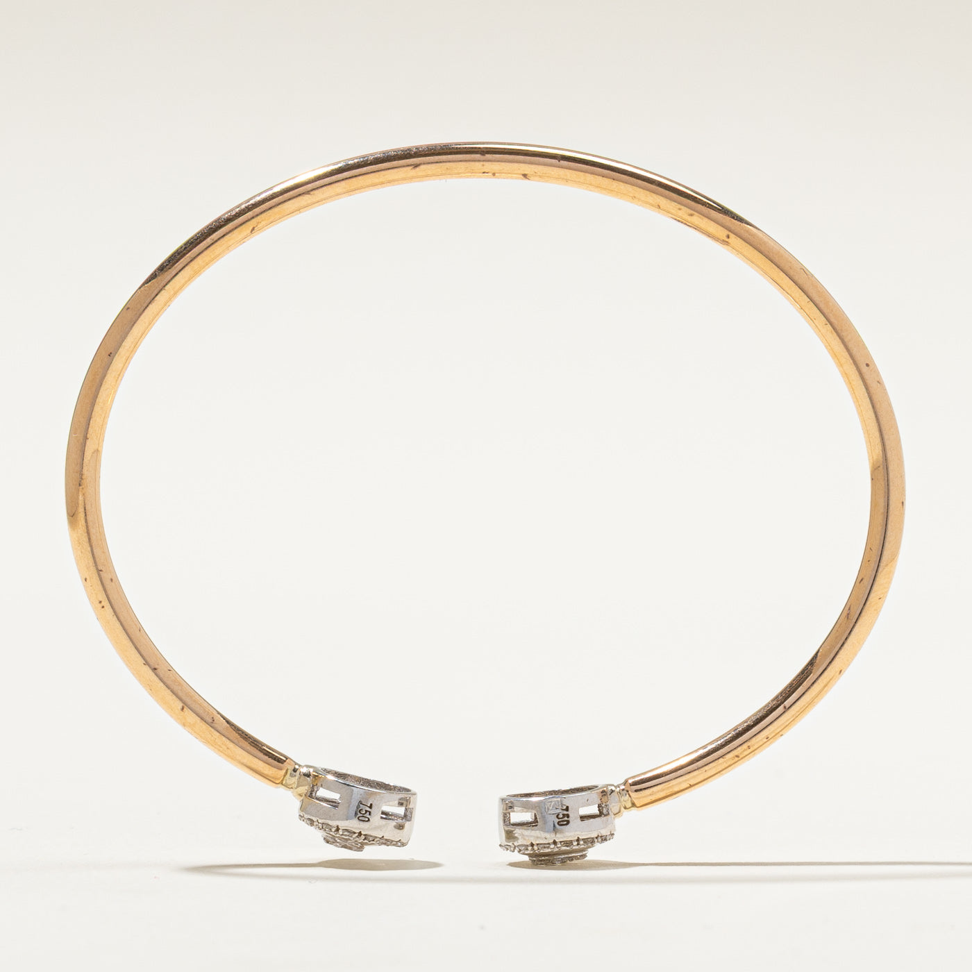 Diamond Halo Open Bangle | 0.42ctw | 7"