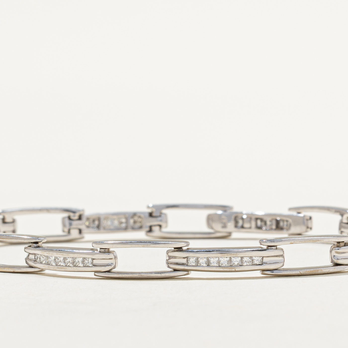 Princess Cut Diamond Open Link Bracelet | 1.50ctw | 7"