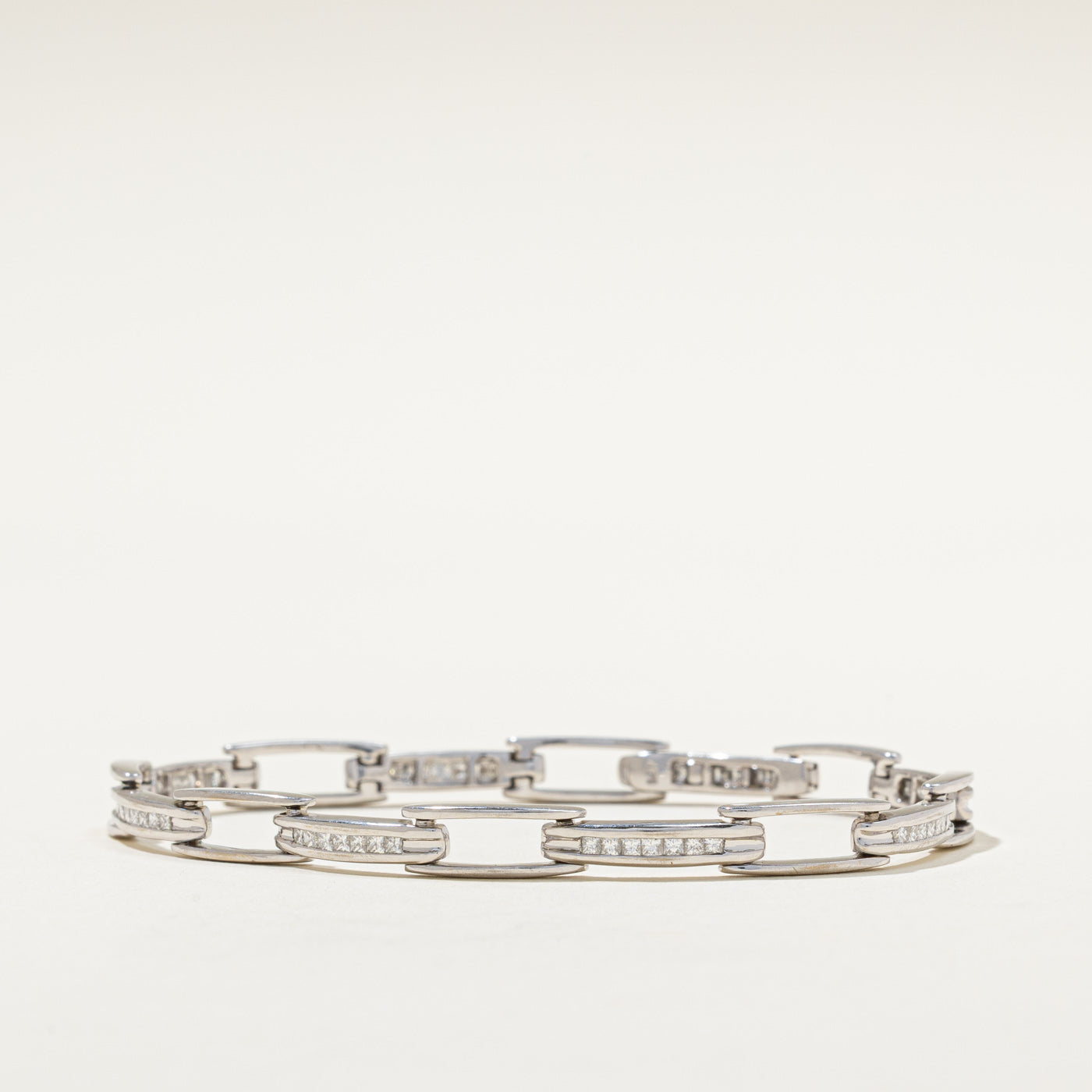 Princess Cut Diamond Open Link Bracelet | 1.50ctw | 7"